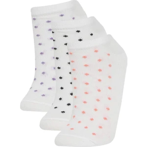 Kız Çocuk 3'lü Pamuklu Patik Çorap