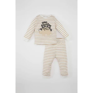 Erkek Bebek Pijama Takım Çizgili Uzun Kollu Üst Beli Lastikli Uzun Alt D1777A524AU