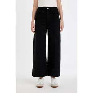 Crop Wide Leg Yüksek Bel Kısa Geniş Paça Jean Pantolon D4319AX24AU