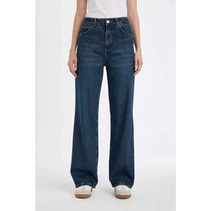 90's Wide Leg Yüksek Bel Uzun Geniş Paça Jean Yıkamalı Pantolon D4314AX24AU