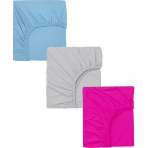 3 Adet 50 x 90 x 10 cm Anne Yanı Lastikli Penye Kumaş Bebek Çarşafı