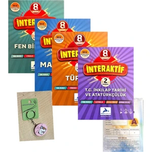 Paraf Yayınları 8.sınıf Interaktif Serisi 4'lü Set-Yeni-(Okyanus Deneme+Açacaklı Anahtarlık)