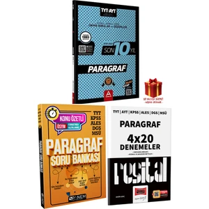A Yayınları TYT-AYT Paragraf Çıkmış Son 10 + Paragraf Soru Bankası + Paragraf Deneme