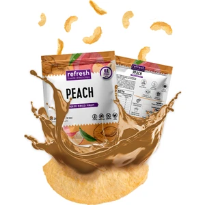 Refresh Chips Freeze Dried Şeftali - Dondurularak Kurutulmuş Meyve - Freeze Dry Meyve Kurusu 20gr