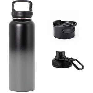Paslanmaz Çelik Termos - 3 Adet Farklı Kullanımlara Uygun Kapak Hediyelidir - 1200 ml