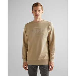 Erkek Bej Regular Fit Bisiklet Yaka Logolu Sweatshirt 2036017.270