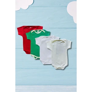 Betül Bebek 4lü Çıtçıtlı Organik Pamuk Bebek Zıbınları