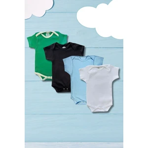 Betül Bebek 4lü Çıtçıtlı Organik Pamuk Bebek Zıbınları