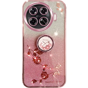 Tecno Spark 20 Pro Plus Kickstand'lı Parıltılı Çiçek Tpu Telefon Kılıfı (Yurt Dışından)