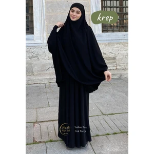 Sultan Baş Tek Parça Sandy Kol Krep Çarşaf