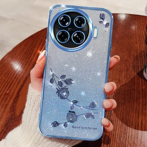 Tecno Spark 20 Pro Plus Tpu Telefon Kılıfı Parıltılı Çiçek Estetiği (Yurt Dışından)
