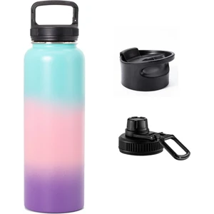 Paslanmaz Çelik Termos - 3 Adet Farklı Kullanımlara Uygun Kapak Hediyelidir - 1200 ml