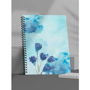 Spiralli Okul Defteri 80 Yaprak (1 Adet) - A5 Boy Kareli Defter (Rengarenk-Turkuaz)