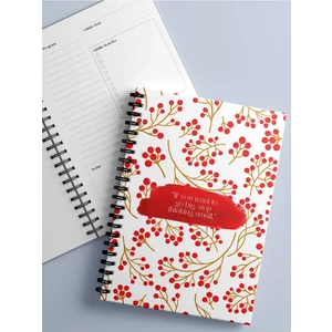Günlük Planlayıcı 80 Gün Planlama Defteri - A5 Spiralli Defter (Kırmızı)