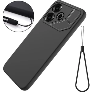 Tecno Pova 6 5g Yumuşak Sıvı Silikon Telefon Arka Kapak Kordonlu (Yurt Dışından)
