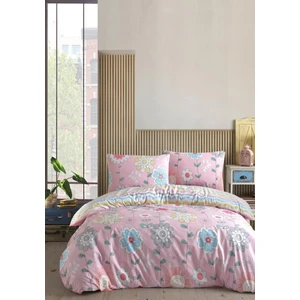 Luoca Patisca Ranforce Çift Kişilik Nevresim Seti Camellia Pembe