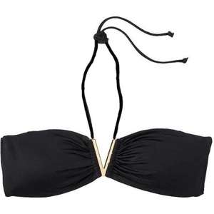 Metal Aksesuarlı Straplez Bikini Üstü