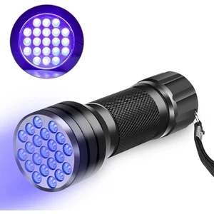 21 LED Ultraviyole El Feneri, 395 Nm Mor Uv Fener, Para Kontrol Işığı, Evcil Hayvan Leke Kontrol Işığı, Oje Tırnak Kurutucu Lamba