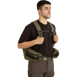 Vestpack Haki Çantalı Avcı Yeleği Ayarlanabilir Beden