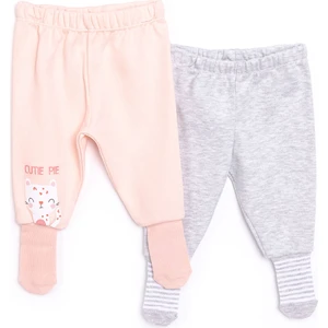 2li Çoraplı Pantolon Melanj Kız Bebek
