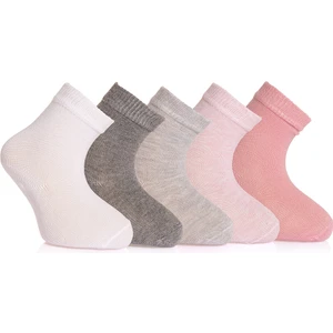 Düz Renkli  Kız 5'li Soket Çorap Kız Bebek