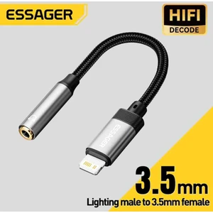 iphone Lightning To 3.5mm jack Aux Kulaklık Çevirici Dönüştürücü Hi-Fi Ses CE/FC/ROHS Lisanslı Hasır Örgülü Sağlam Kablo Orjinal