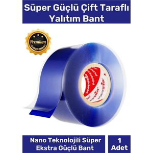 Ekstra Güçlü Hava Su Sızdırmaz Izolasyon  Çok Amaçlı Çift Taraflı Silikon Bant 18MM x 1.5m - 1 Adet
