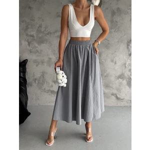 Işılda Fashion Kadın Giyim Paraşüt Kumaş Uzun Etek