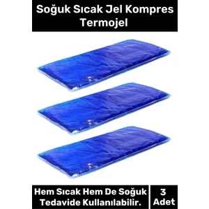 Premium Soğutucu Tekrar Kullanılabilir Soğuk Sıcak Jel Kompres Termojel Buz Paketi 3 Adet