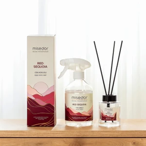 2 Li Set Red Sequoia Çubuklu Oda Kokusu 120 ml & Oda Spreyi 500 ml