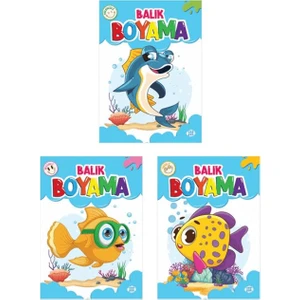 Balık Boyama Seti 3 Kitap