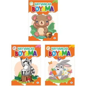 Hayvanlar Boyama Kitabı 3 Kitap