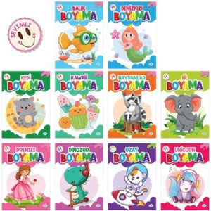 Sevimli Boyama Seti 10 Kitap