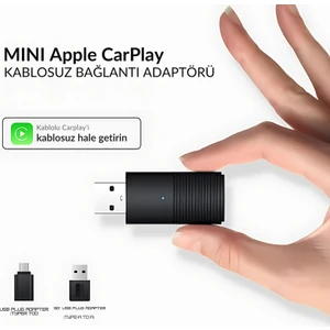 Mini Pro Araç Kiti Apple Cihazlar İçin Kablosuz Apple Carplay Adaptörü, Wireless Carplay Çevirici (DK-VA-MPC1)