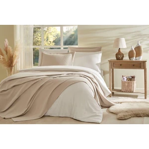 Gelın Setı Yatak Örtülü Strıpe Bej