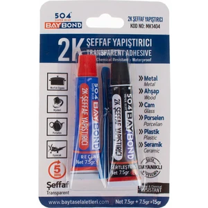 504 Yapıştırıcı Çelik Şeffaf 2 Li Kartela MK1404 2738