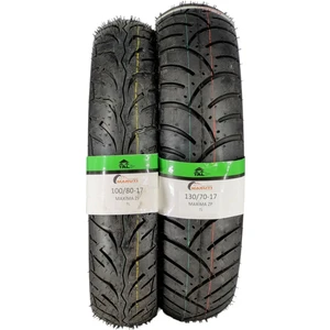Maruti Tyres 130/70-17 ve 100/80-17 Motosiklet Lastik Takımı Tl (Tubeless - Dubleks) Maximazf-Zp