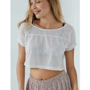 Beyaz Crop-Top Tshirt