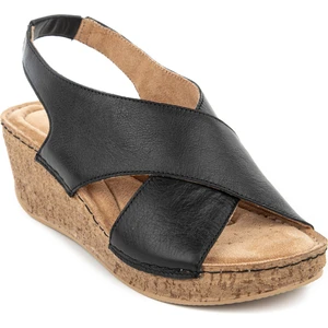 Hush Puppies Aina (624254) Anatomik Taban Topuk Dikeni  Dolgu Topuk Kadın Sandalet