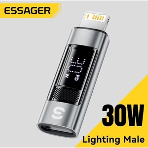 İphone Lightning To Type-C 30W Hızlı Adaptör Çevirici CE/FC/ROHS Lisanslı Dijital Göstergeli Son Nesil Teknoloji