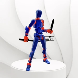 Loop Store Dummy Oynar Eklemli Oyuncak Robot Figür Lacivert Kırmızı 14 Cm
