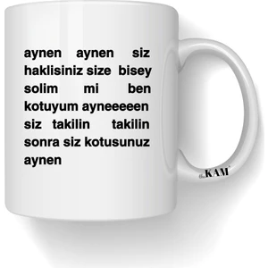 Ben Kötüyüm Aynen Baskılı Kupa Bardak