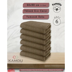 Embays Collection 50X90CM Pamuklu Havlu ( 6 Adet ) Berber Havlusu, Kuaför Havlusu, Sporcu Havlusu, El Yüz Havlusu