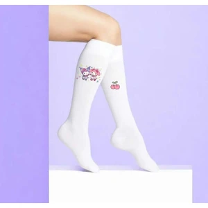 Lias Shoes Tatlı Baskılı Kız Çocuk Uzun Ince Çorap