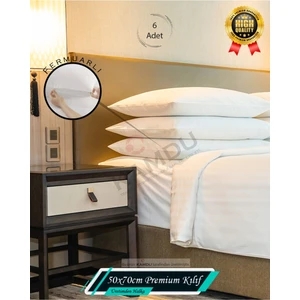 [ 6 Adet ] Premium 50x70cm Fermuarlı Yastık Iç Kılıf, Pamuklu Yastık Şiltesi, Yastık Kılıfı,