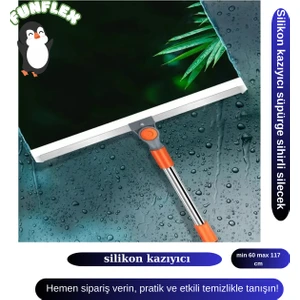 Ayla Stand Banyo Zemin Için Silikon Silecek Süpürge Zemin Kazıma Zemin Temizleme Ev Paspas