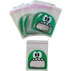 Ngüzel Party 100 Adet Canavar Baskılı Bantlı Jelatin Poşet - Bonibon Paketi -  Paketi 10 x 15 cm
