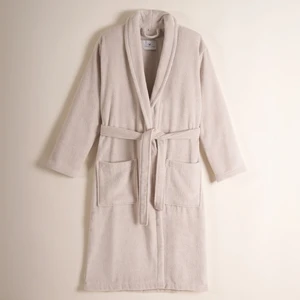 %100 Pamuk Bornoz Taş Rengi XL - Noa Serisi