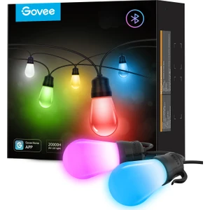 Dış Mekan Su Gecirmez Ampul 15 Adet Uygulama Üzerinden Kontrol, Müzik ile Senkron