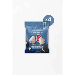 Beyaz Çikolatalı Kremalı Bisküvi Çilek Draje 50g x 4 Adet